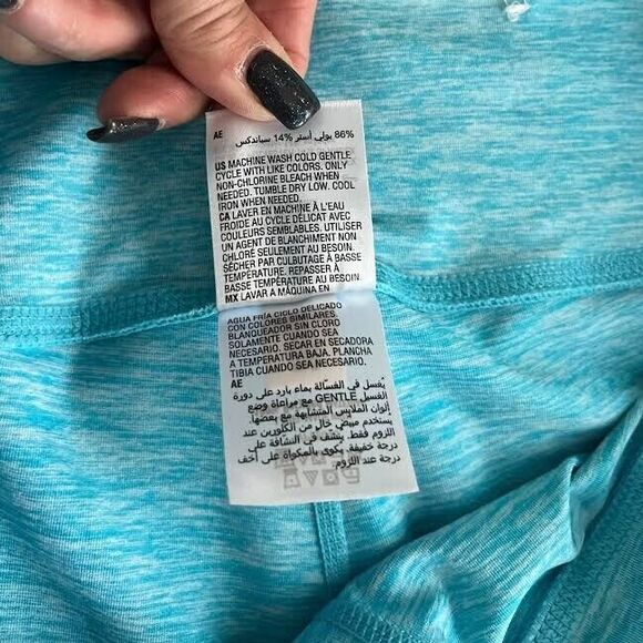 ID Ideology Leggings Women's L Blue Space Dye Pull-On Crop Athleisure Loungewear - Picture 8 of 9